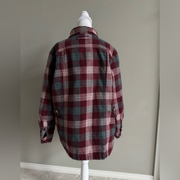 Duluth Trading Co. Women’s Plaid Flannel Shacket XL Eclectic Grandpa - Picture 4 of 9
